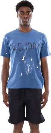 adidas 007 Short Sleeve Tee - Heren - Sportshirts - Blauw - S - Katoen - Fitness