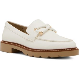 Anne Klein Ellison Moc Toe Loafer in White at Nordstrom, Size 8.5