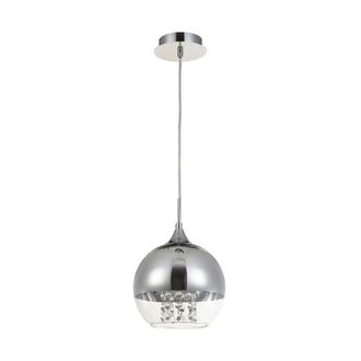 Maytoni Maytoni - Fermi L&aacute;mpara Colgante De Techo Dome N&iacute;quel Y Cristal, 1 Luz, E27