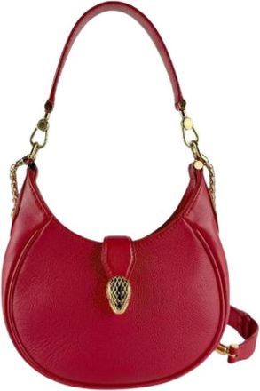 Bulgari Pre-owned Vintage Schoudertas - Dames - Vintage Schoudertas - Rood - ONE Size - Leer - Vintage