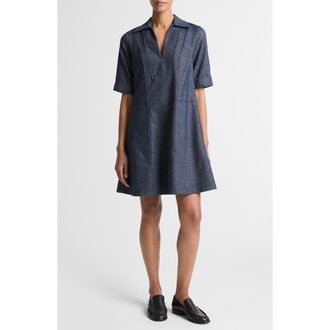 Vince Denim A-Line Dress in Indigo at Nordstrom, Size Xx-Small