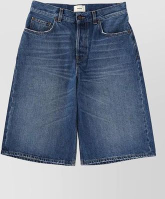 Haikure denim knee-length shorts