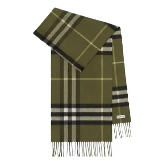 Burberry Check Cashmere Scarf Green 8112646