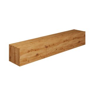 Petits Meubles Mueble tv de pared 3 puertas 160 cm paneles de aglomerado madera clara