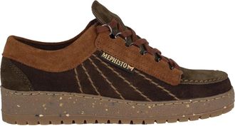 Mephisto Donkerbruine veterschoen Rainbow - Heren - Sneakers - Bruin - 47 EU - Su&egrave;de - Schoenen