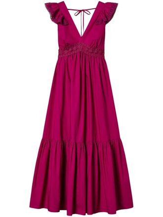 Twin-Set Abito lungo con ruches - 11736 MAGENTA PURPLE