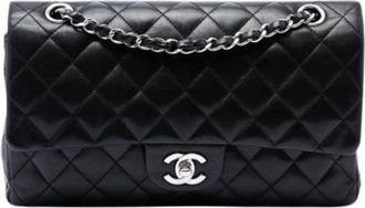 Chanel Pre-owned Double Flap Shoulder Bag - Dames - Vintage Schoudertas - Zwart - ONE Size - Leer - Vintage