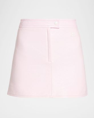 Courr&egrave;ges Reedition Vinyl Mini Skirt