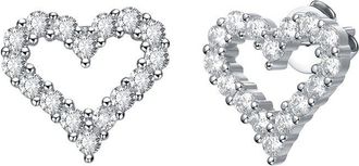 Genevive Silver Stud Earrings