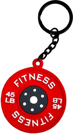 Generic Gym Fitness Silicone Weight Plate Keychain - Workout Barbell Design - Assorted Colors - Ideal for Fitness Enthusiasts