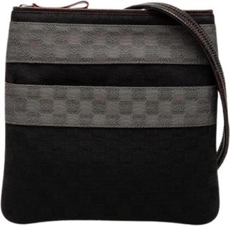 Loewe Pre-owned Canvas Crossbody Tas - Dames - Vintage Schoudertas - Zwart - ONE Size - Vintage