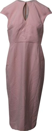 Roland Mouret Roland Mouret Chiswell Key Hole Sheath Dress in Pink Polyester