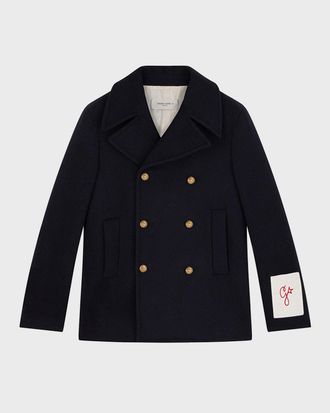 Golden Goose Men & apos;s Double-Breasted Compact Peacoat