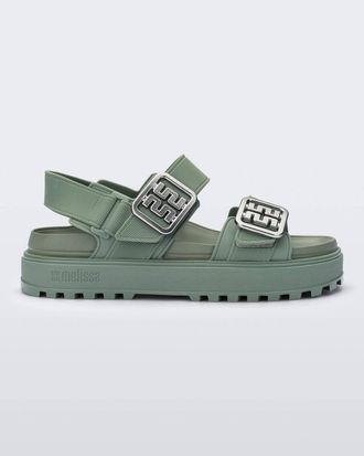 Melissa Womens Towny Sporty Sandal In Green