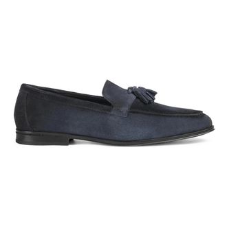 Doucal's Loafers, male, Blue, Size: 9 1/2 US Tassel Moc Adler