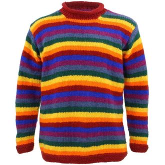Loud Elephant Wool knit Stripe jumper - Rainbow (M/L)