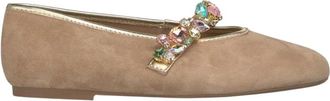 Alma En Pena Suede Ballerina - Dames - Ballerinas - Beige - 40 EU - Leer - Schoenen