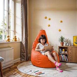 Happers Happers - Puff Pera Polipiel Naranja Xl