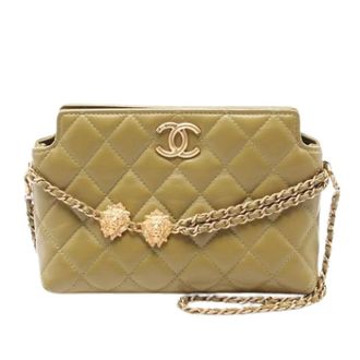 Chanel Borsa a spalla Chanel Vintage in agnello trapuntato - - Pre-owned - Donna - Verde - ONE SIZE