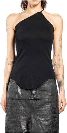 Rick Owens Sleeveless Tops, female, Black, XS, Temple Tank