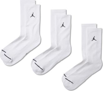 Nike Jordan Everyday Crew Socks (3 pairs) in White | DX9632-100
