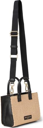 Bruno Magli Gia Top Handle Tote Bag in Natural/Black at Nordstrom Rack