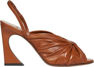 Fendi High Heel Sandals, female, Brown, Size: 7 1/2 US Arco High-Heel Sandal