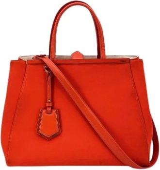 Fendi Pre-owned Handbags, female, Orange, Size: ONE SIZE Pre-owned 2jours Tote Bag