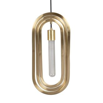 Maisons du monde L&aacute;mpara de techo de metal dorado