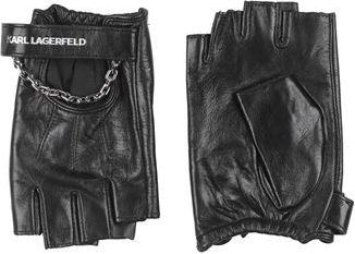 Karl Lagerfeld CHAIN DETAIL FINGERLESS GLOVES