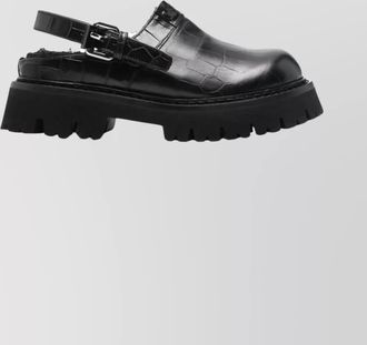 Moschino chunky platform slingback sandals buckle detail