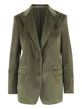 Tagliatore peak-lapels single-breasted blazer - Green