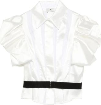 Elisabetta Franchi Overhemden, Dames, Wit, L, Shirts