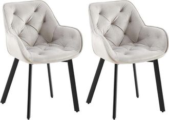 Clp Juego De 2 Sillas De Comedor Gris