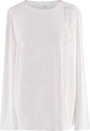 Norma Kamali SPF Boyfriend Long Sleeve Crew Top Size S