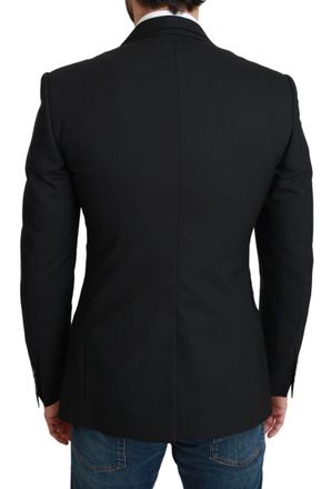 Dolce & Gabbana Mens Black Single Breasted Formal Wool Blazer Virgin Clothing