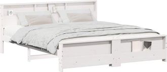 vidaXL Vidaxl - Estructura De Cama Blanco 200 X 200 Cm Madera Maciza De Pino