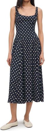 Reformation Bellarose Polka Dot Dress in Orion Dot at Nordstrom, Size 12