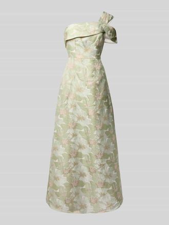 Adrianna Papell Abendkleid aus Viskose-Mix mit One-Shoulder-Träger in Hellgruen, Größe 46