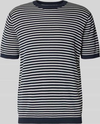 Christian Berg Strickshirt mit Rundhalsausschnitt in Marine, Gr&ouml;&szlig;e 3XL