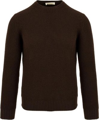 FILIPPO DE LAURENTIIS Gc 3Ml Wm 7I 290 Sweater - Heren - Ronde hals truien - Bruin - XL - Wol - Truien & Vesten