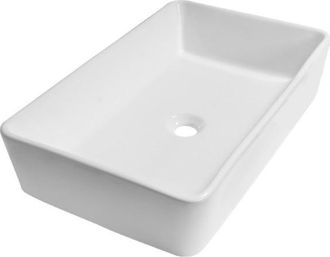 Saniclass San Jos&eacute; Waskom opbouw - 60x37x13cm - zonder overloop - rechthoek - keramiek - glanzend wit