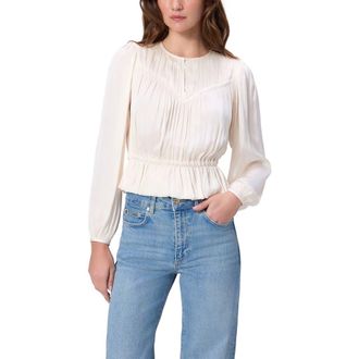 Paige Gansevoort Peplum Top in Antique White at Nordstrom, Size X-Large