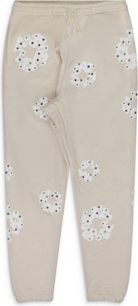 Denim Tears Cream Rhinestone Cotton Wreath Sweatpants