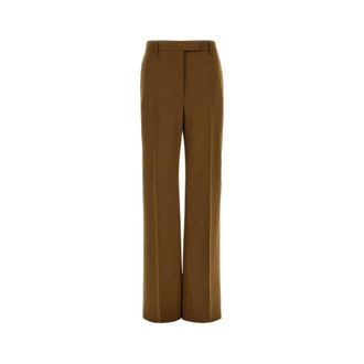 Ferragamo Soyseed Straight Trousers - female - Ferragamo - Straight Trousers - Brown - S - Trousers