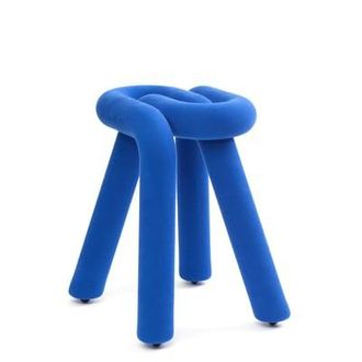 Moustache Upholstered stool Bold - Blue - Polyurethane foam - Designer Big Game
