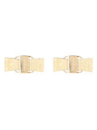 Ferragamo Golden Bow Stud Earrings