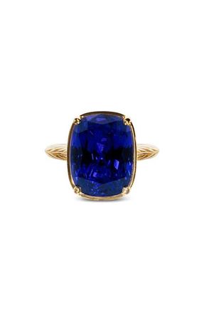 Sterling Forever 14k Gold Plated Elongated Cushion Stone Ring at Nordstrom, Size 10