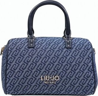 Liu Jo Logo Faux Leather Shoulder Bag