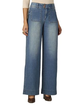 Wit & Wisdom Wit & Wisdom Blue High Rise Patch Pocket Wide Leg Jean